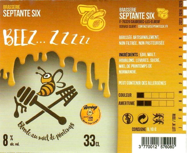 Etiquette BRASSERIE SEPTANTE SIX 27