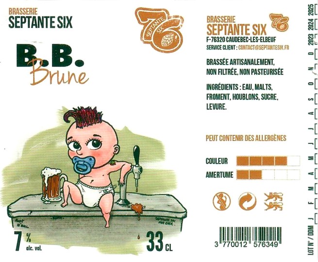 Etiquette BRASSERIE SEPTANTE SIX 29