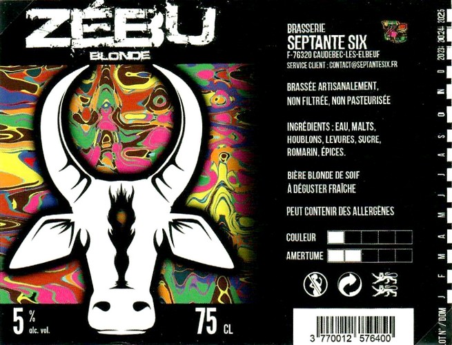 Etiquette BRASSERIE SEPTANTE SIX 37