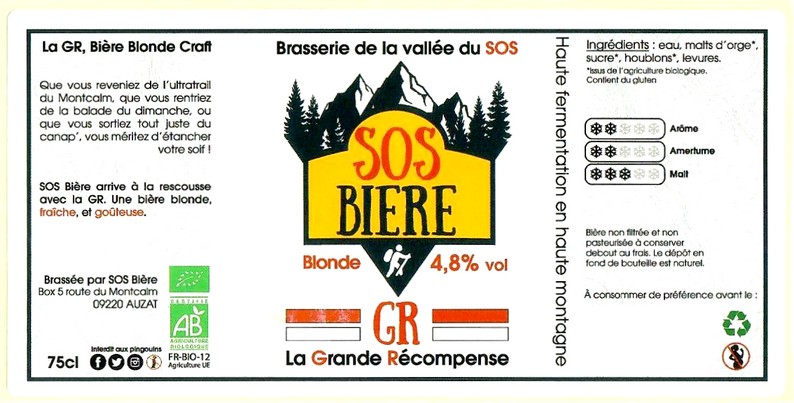 Etiquette BRASSERIE SOS BIERE 01