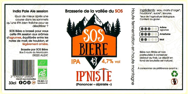 Etiquette BRASSERIE SOS BIERE 02