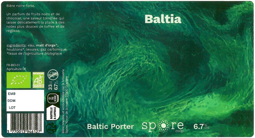 Etiquette BRASSERIE SPORE 36