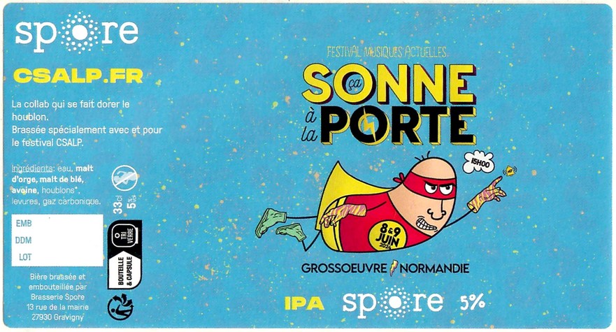 Etiquette BRASSERIE SPORE 40