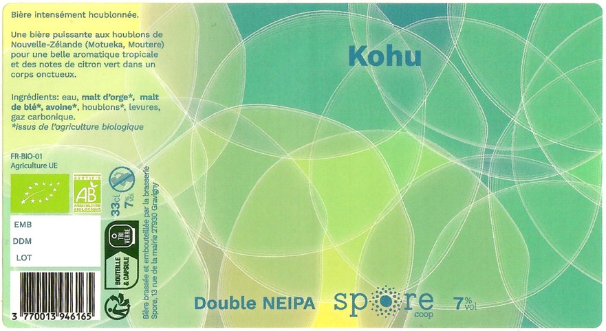 Etiquette BRASSERIE SPORE 42