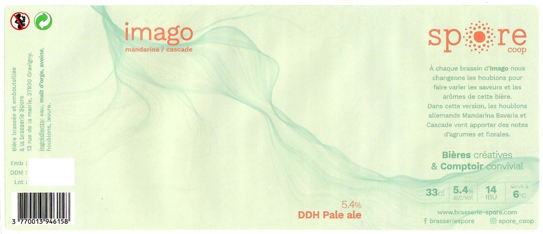 Etiquette BRASSERIE SPORE 44