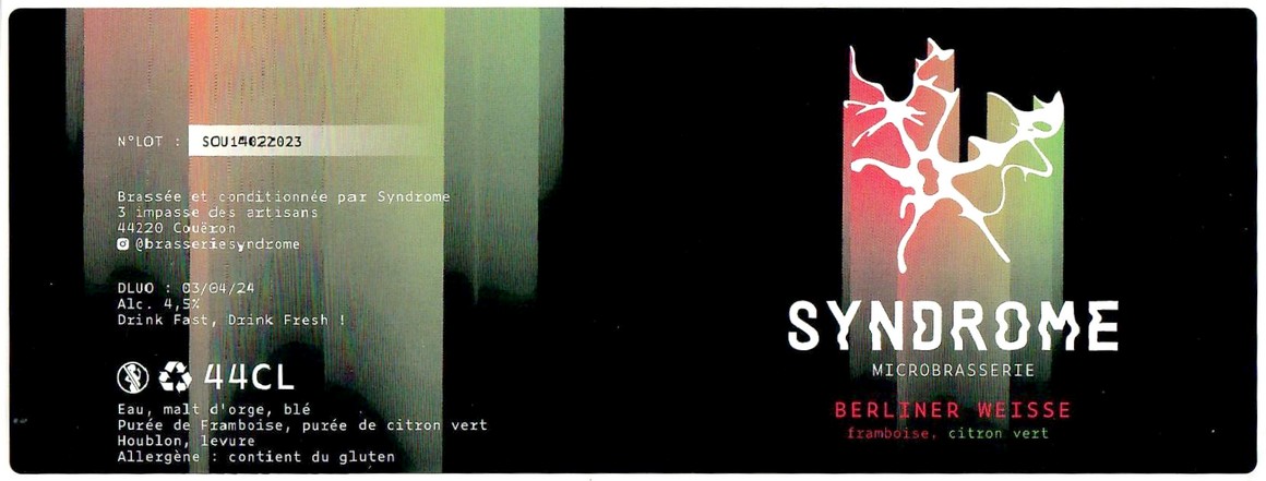 Etiquette BRASSERIE SYNDROME 01