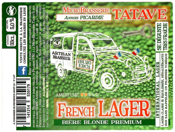 Etiquette BRASSERIE TATAVE 36