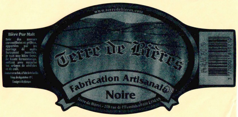 Etiquette BRASSERIE TERRE DE BIERES 27