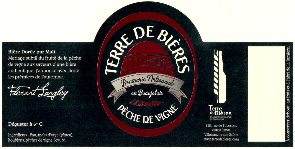 Etiquette BRASSERIE TERRE DE BIERES 40