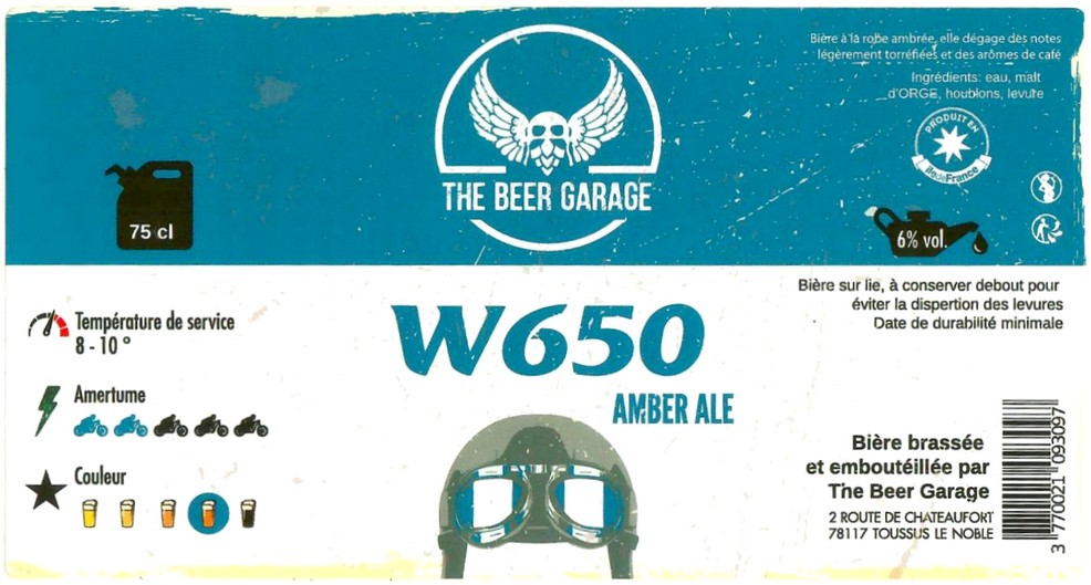 Etiquette BRASSERIE THE BEER GARAGE 02