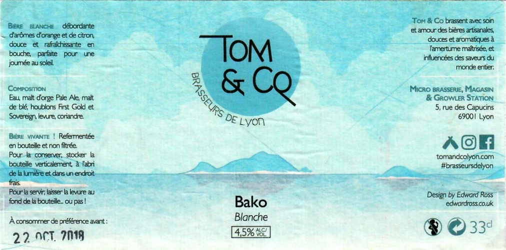 Etiquette BRASSERIE TOM&CO 02