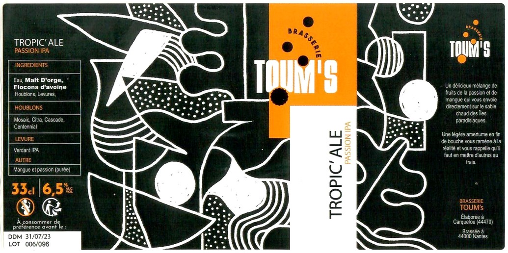 Etiquette BRASSERIE TOUM'S 06