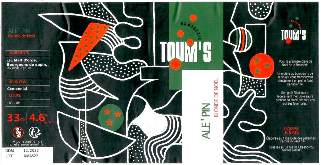 Etiquette BRASSERIE TOUM'S 07