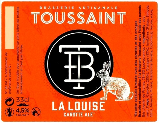 Etiquette BRASSERIE TOUSSAINT 02