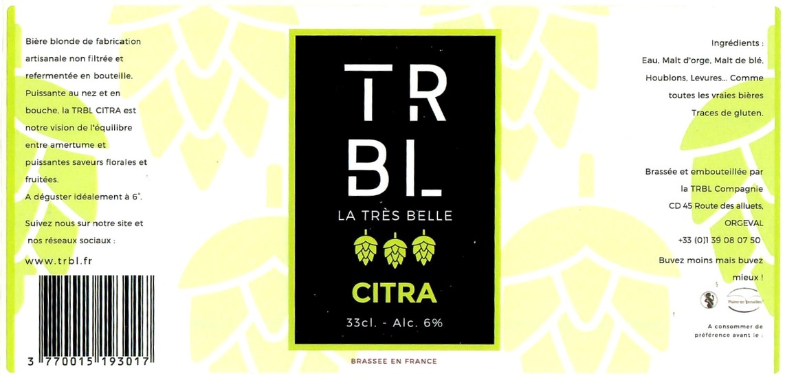 Etiquette BRASSERIE TRBL 02
