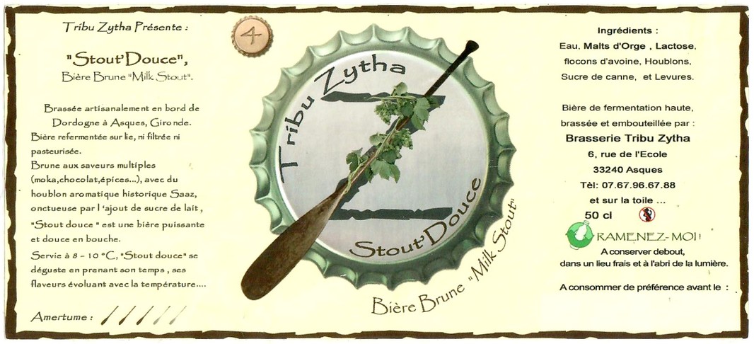 Etiquette BRASSERIE TRIBU ZYTHA 20