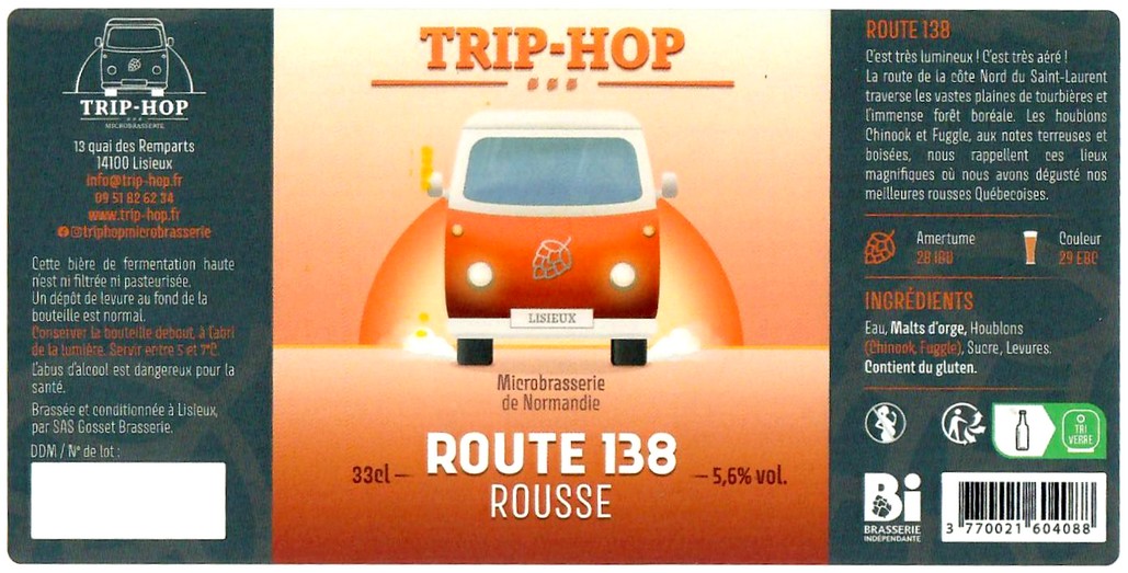 Etiquette BRASSERIE TRIP HOP 17