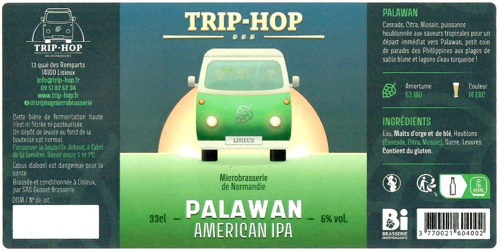 Etiquette BRASSERIE TRIP HOP 19