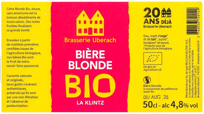 Etiquette BRASSERIE UBERACH 119