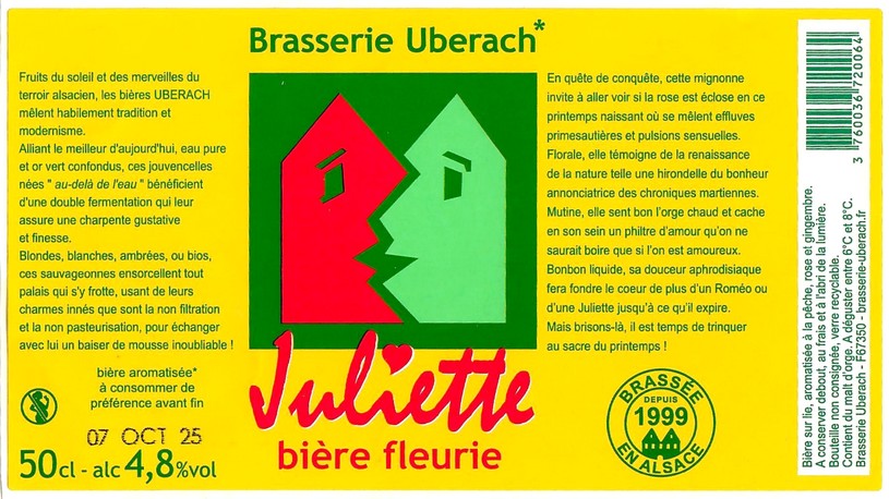 Etiquette BRASSERIE UBERACH 121