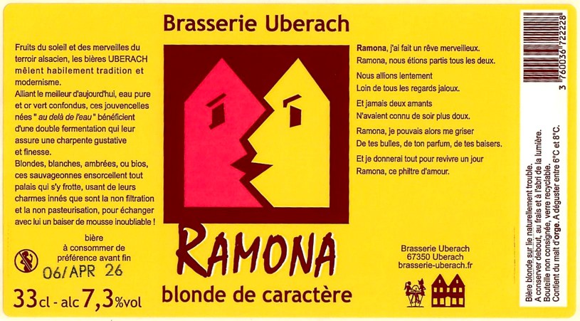 Etiquette BRASSERIE UBERACH 128