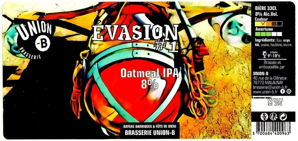 Etiquette BRASSERIE UNION B 10