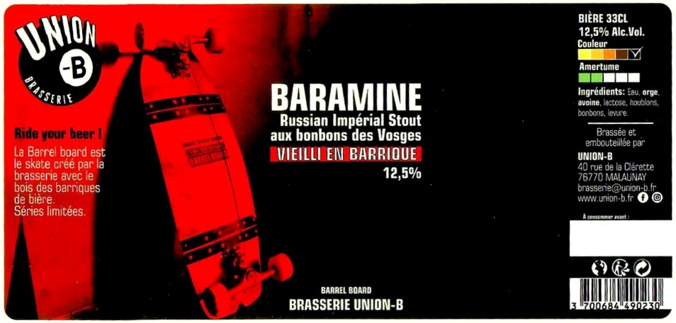 Etiquette BRASSERIE UNION B 13