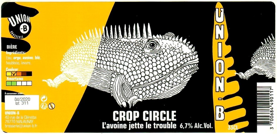 Etiquette BRASSERIE UNION B 17