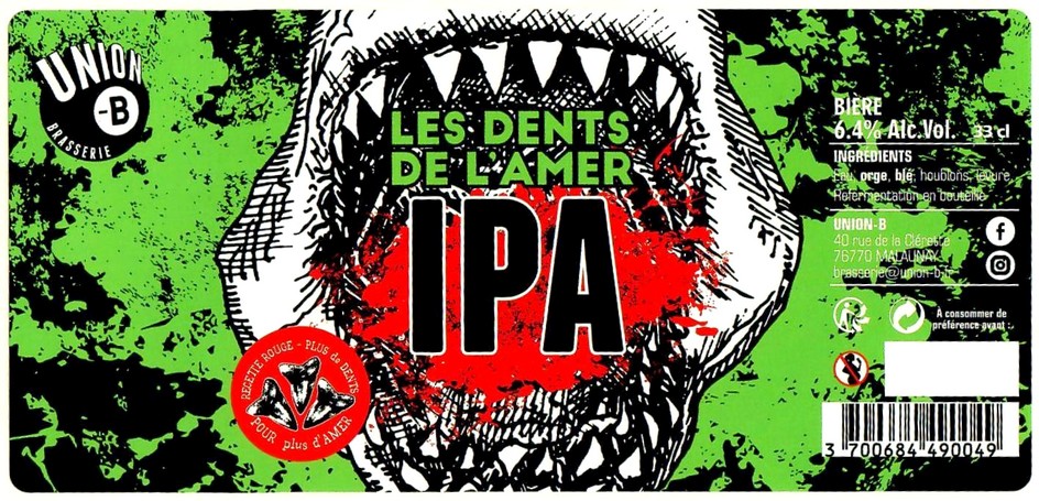 Etiquette BRASSERIE UNION B 21