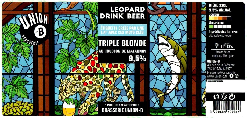 Etiquette BRASSERIE UNION B 30