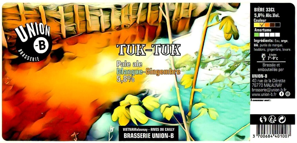 Etiquette BRASSERIE UNION B 32