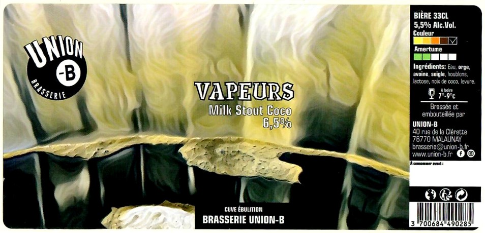 Etiquette BRASSERIE UNION B 33