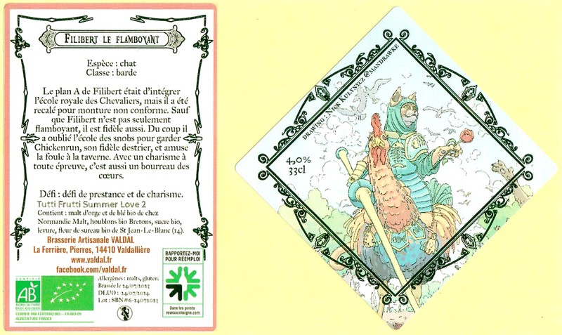 Etiquette BRASSERIE VALDAL 33