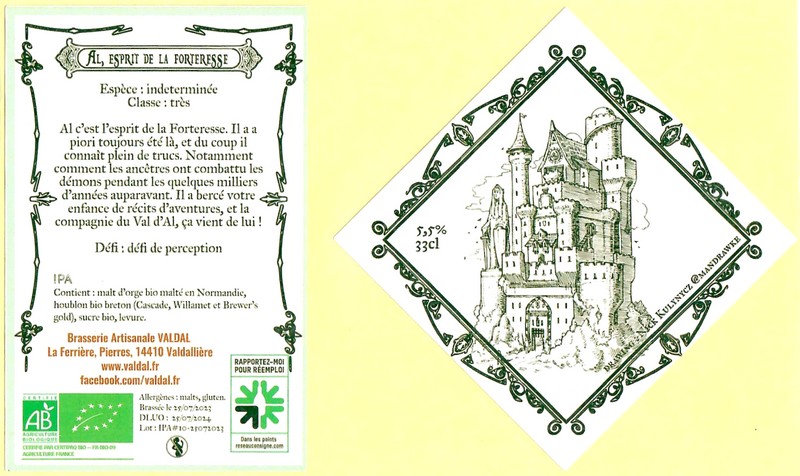 Etiquette BRASSERIE VALDAL 36