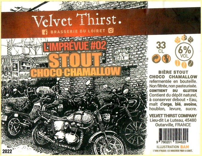 Etiquette BRASSERIE VELVET THIRST 13