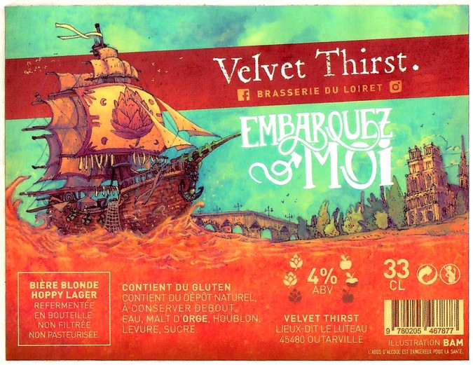 Etiquette BRASSERIE VELVET THIRST 18