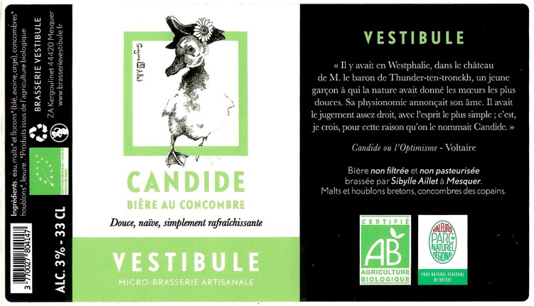 Etiquette BRASSERIE VESTIBULE 44 08