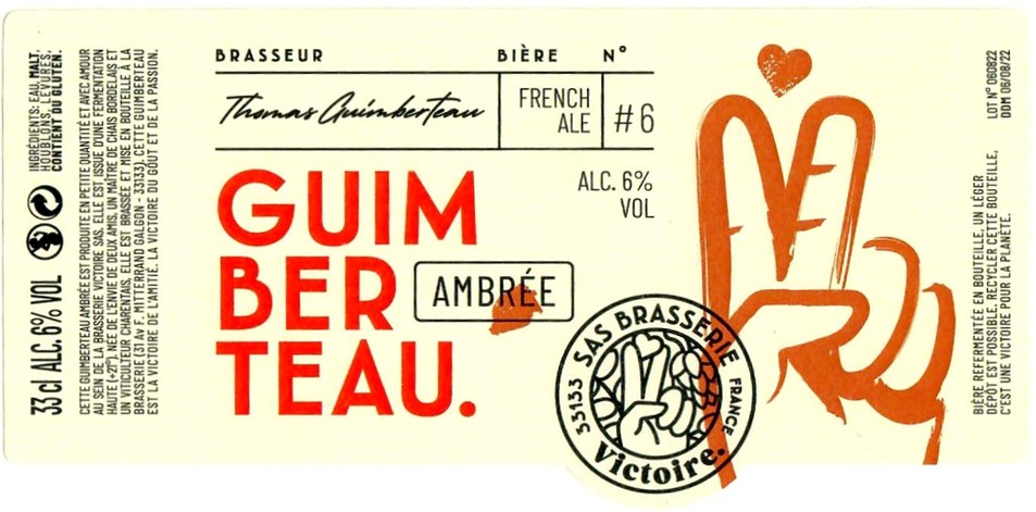 Etiquette BRASSERIE VICTOIRE 01