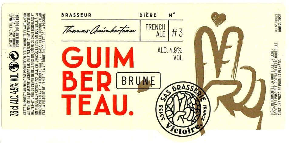 Etiquette BRASSERIE VICTOIRE 03