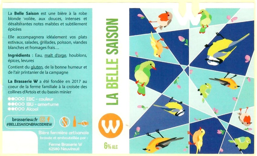 Etiquette BRASSERIE W 01