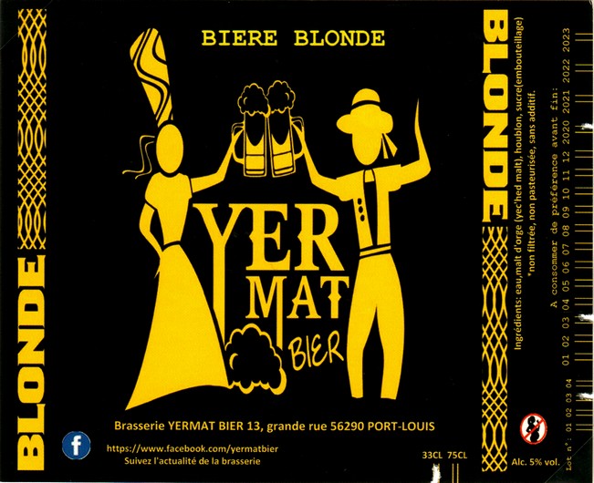 etiquette BRASSERIE YERMAT BIER 01