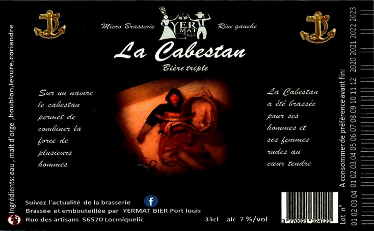 etiquette BRASSERIE YERMAT BIER 18