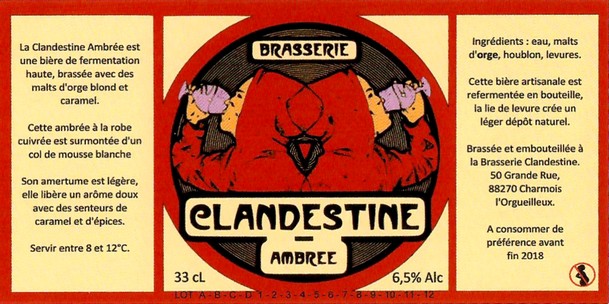 Etiquette LA BRASSERIE CLANDESTINE 05