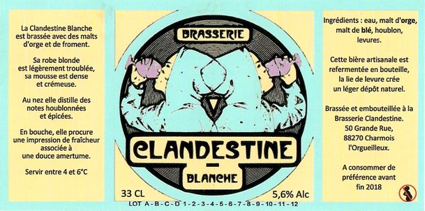 Etiquette LA BRASSERIE CLANDESTINE 07