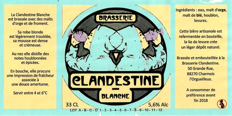 Etiquette LA BRASSERIE CLANDESTINE 09