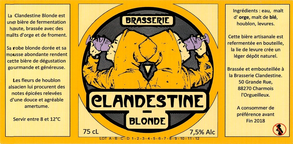 Etiquette LA BRASSERIE CLANDESTINE 13