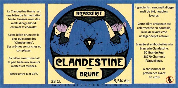 Etiquette LA BRASSERIE CLANDESTINE 15