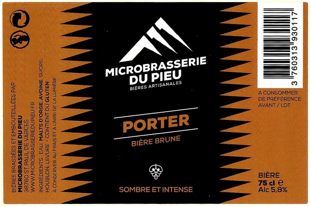 Etiquette MICROBRASSERIE DU PIEU 08
