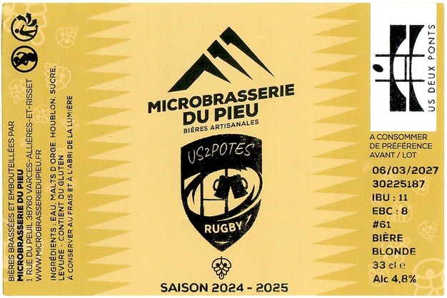 Etiquette MICROBRASSERIE DU PIEU 09