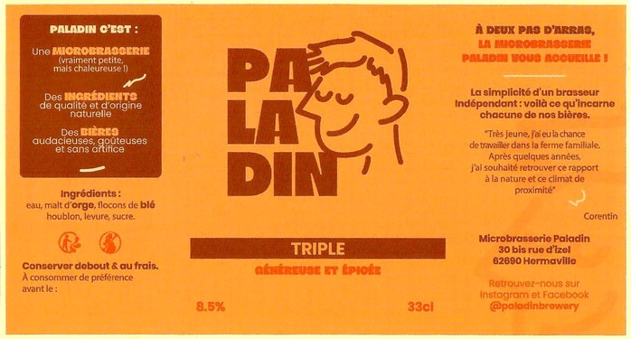 Etiquette MICROBRASSERIE PALADIN 04
